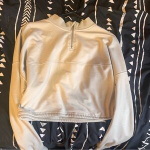 Women's light green/cream Quarter-Zip Top